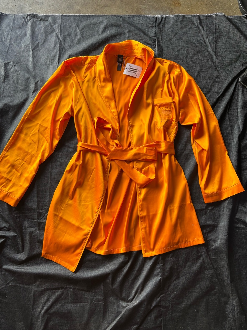 Savage X Fenty Bold Orange Satin Shirt
